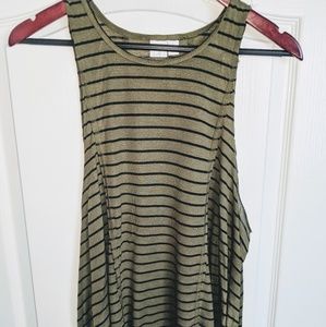 Green / Black Flowy Tank